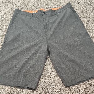 Hurley Men's Gray Flat Front Shorts